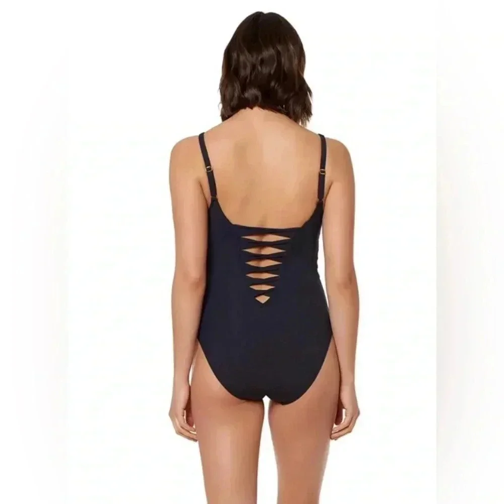 Bleu Rod Beattie Twister Lace Down One Piece Size - Picture 7 of 12